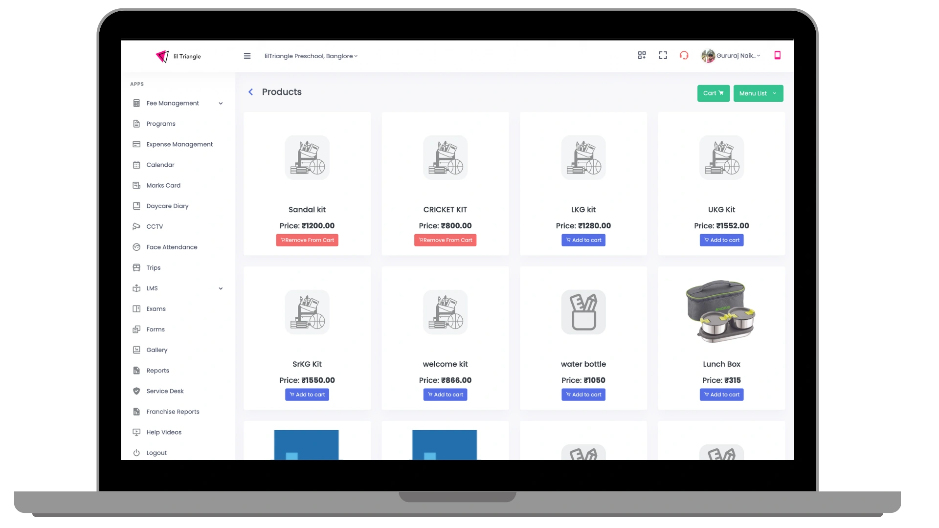lilTriangle inventory dashboard
