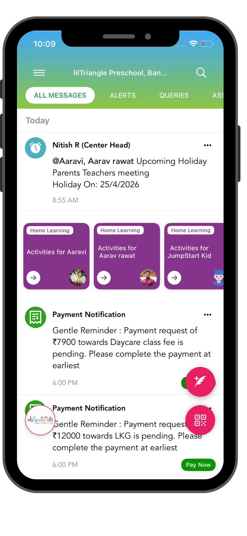 lilTriangle communication screen